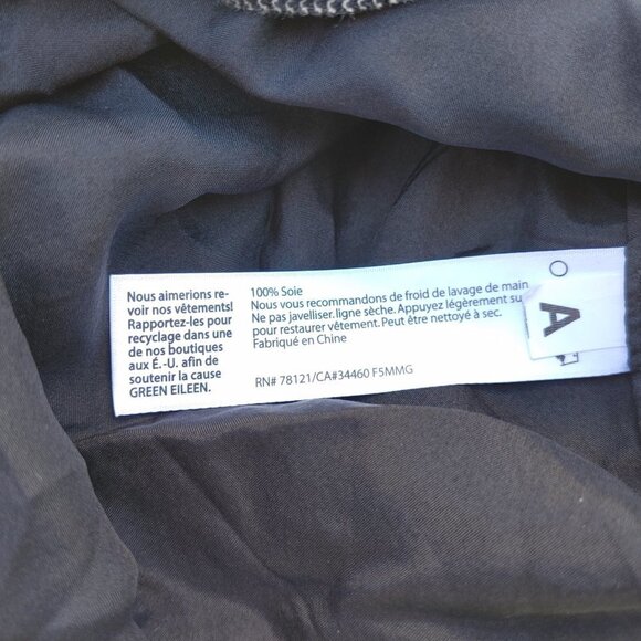 Eileen Fisher Jewel Neck 100% Silk Slip Dress Mesh Cotton Size Small BNWT - Picture 9 of 13